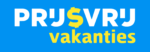 Prijsvrij Grote Vakanties Logo blue background
